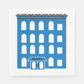 Serviette En Papier Bâtiment Blue (Devant)