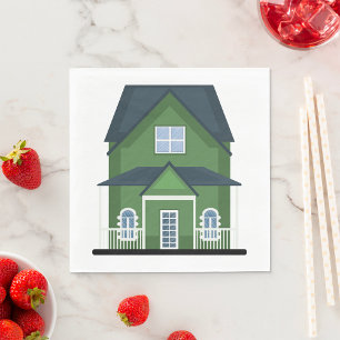 Serviette En Papier Bâtiment résidentiel de la maison verte