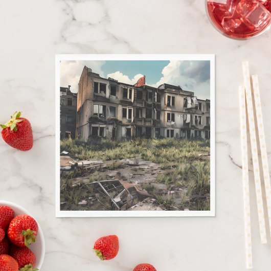 Serviette En Papier Bâtiments abandonnés | Destruction post-apocalypse (En situation)