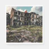 Serviette En Papier Bâtiments abandonnés | Destruction post-apocalypse (Devant)