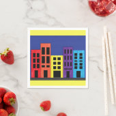 Serviette En Papier Bâtiments brillants serviettes (En situation)