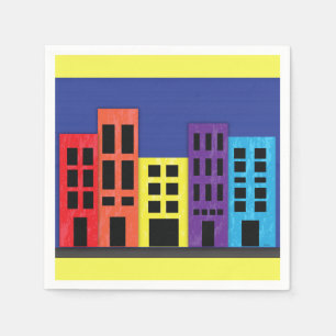 Serviette En Papier Bâtiments brillants serviettes