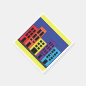 Serviette En Papier Bâtiments brillants serviettes (Coin)