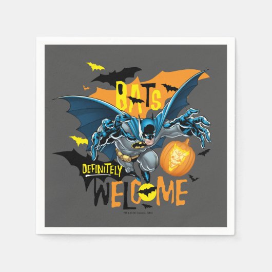 Serviette En Papier Batman | Logo inspiré d'Halloween (Devant)