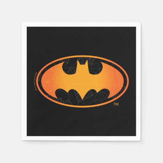 Serviette En Papier Batman | Logo Web d'Halloween (Devant)