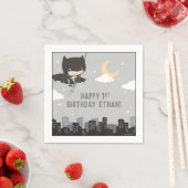 Serviette En Papier Batman Super Hero premier anniversaire Napkins (En situation)