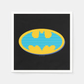 Serviette En Papier Batman | Symbole Cyan Stripes (Devant)