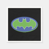 Serviette En Papier Batman | Symbole pourpre et vert (Devant)