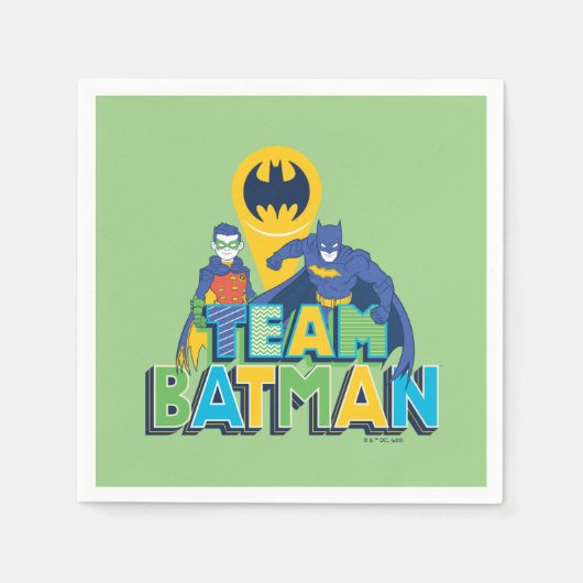 Serviette En Papier Batman | Team Batman & Robin (Devant)