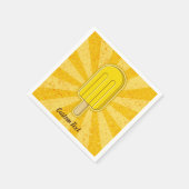 Serviette En Papier Bâton à crème glacée citron (Coin)