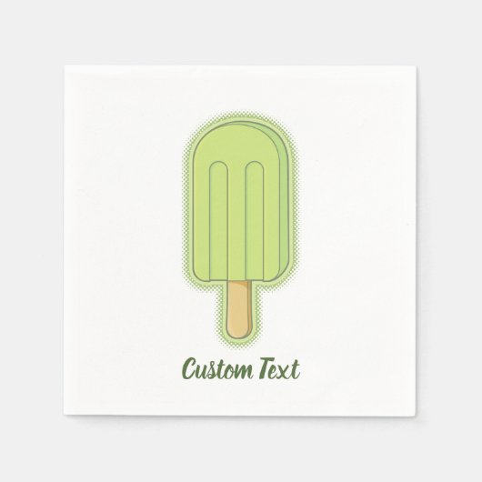 Serviette En Papier Bâton de crème glacée de chaux (Devant)