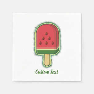 Serviette En Papier Bâton de crème glacée de pastèque