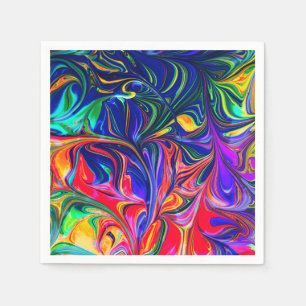 Serviette En Papier Bâton Lumineux Tourbillon Arc-en-Ciel