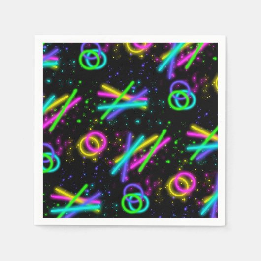 Serviette En Papier Bâton Neon Llow Motif sans couture ID923 (Devant)