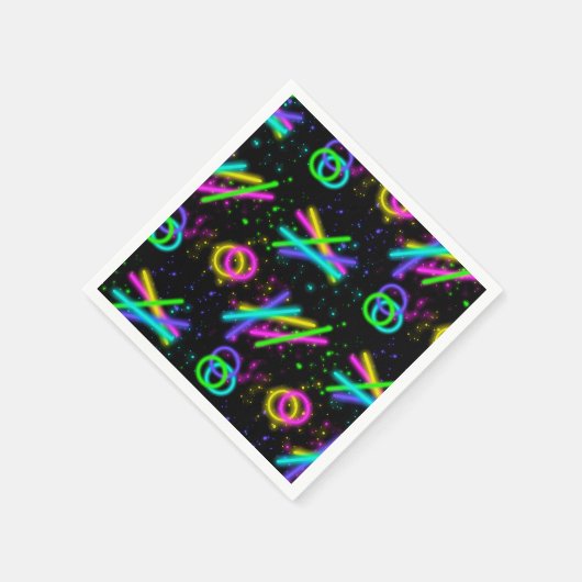 Serviette En Papier Bâton Neon Llow Motif sans couture ID923 (Coin)