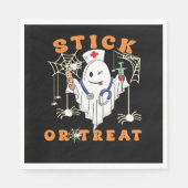 Serviette En Papier Bâton ou traitement Infirmière Éffrayante Infirmiè (Devant)