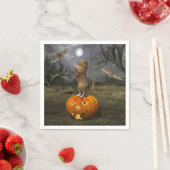 Serviette En Papier Bats battables Halloween Orange Chat (En situation)