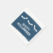 Serviette En Papier Bats bleu blanc Aquarelle Halloween (Coin)