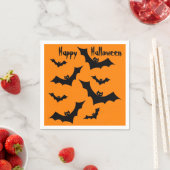 Serviette En Papier Bats Bonne fête d'Halloween (En situation)