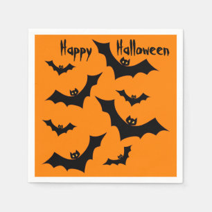 Serviette En Papier Bats Bonne fête d'Halloween