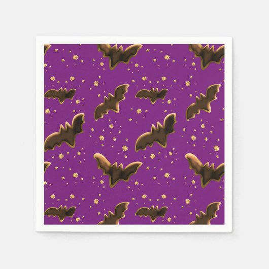 Serviette En Papier Bats et miettes à biscuits (Devant)