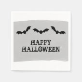 Serviette En Papier Bats gris aquarelle Halloween Papier Naples (Devant)