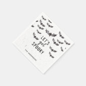 Serviette En Papier Bats noirs et blancs Fête d'Halloween (Coin)