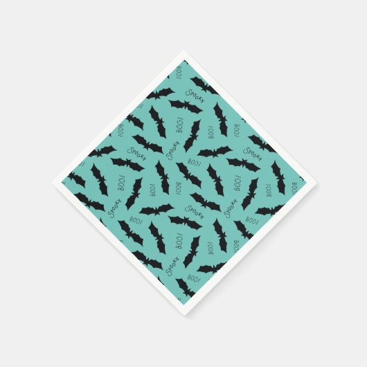 Serviette En Papier Bats Turquoises Cute Halloween Party Napkins (Coin)