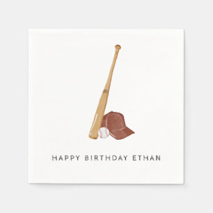 Serviette En Papier Batte Up Baseball Anniversaire