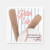 Serviette En Papier Batte Up Baseball Thème Anniversaire (Devant)