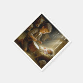 Serviette En Papier Batteur Jouant Son Tambour Pour Baby Jesus (Coin)