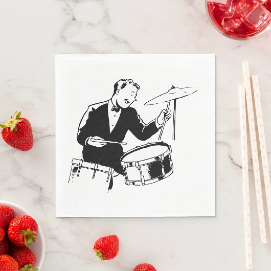 Serviette En Papier Batteur rétro