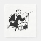 Serviette En Papier Batteur rétro (Devant)