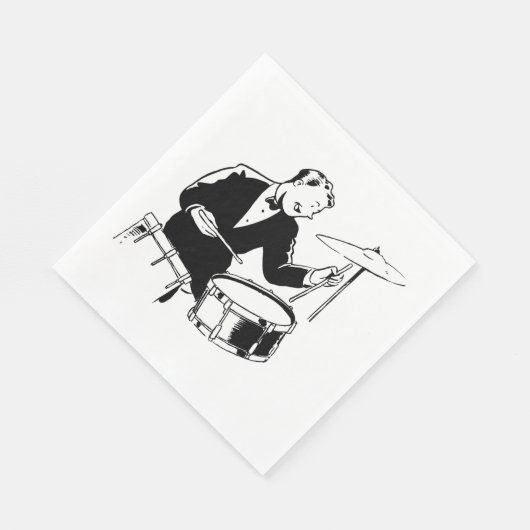 Serviette En Papier Batteur rétro (Coin)