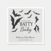 Serviette En Papier Batty Pour Bébé Halloween chauves-souris Baby show (Devant)