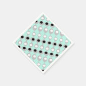 Serviette En Papier Baubles atomiques Turquoise gris blanc (Coin)