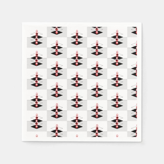 Serviette En Papier Baubles d'art atomique rétro (Devant)