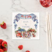 Serviette En Papier BBQ à l'ancienne fraise Blueberry 4 juillet (En situation)