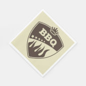 Serviette En Papier BBQ Barbeque Badge Logo Emblem (Coin)
