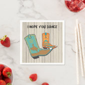 Serviette En Papier BBQ Cowboy et danse Carré commande spéciale (En situation)
