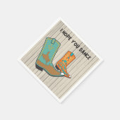 Serviette En Papier BBQ Cowboy et danse Carré commande spéciale (Coin)