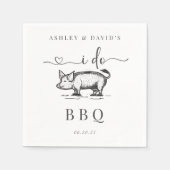 Serviette En Papier BBQ | Douche Couples | Répétition rustique | Rôti (Devant)