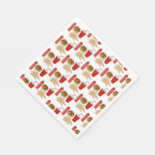 Serviette En Papier BBQ Motif Burger Fast Food (Coin)