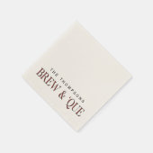 Serviette En Papier BBQ | Personnalisé Brew & 'Que (Coin)