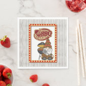 Serviette En Papier BBQ rustique (En situation)