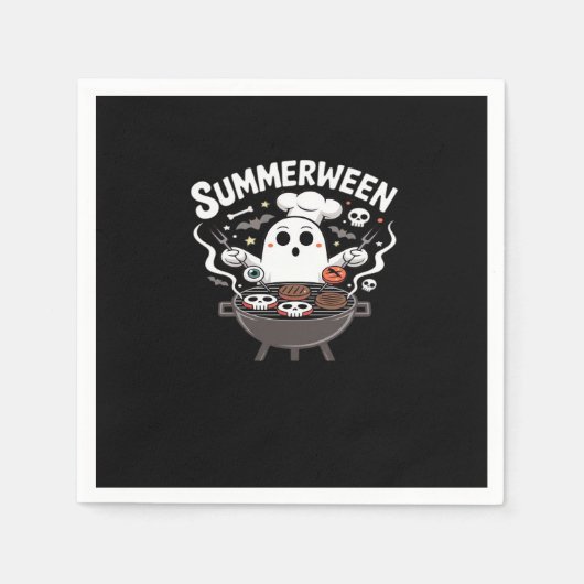 Serviette En Papier BBQ Summerween amusant (Devant)