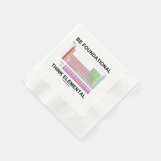 Serviette En Papier Be Foundational Think Élémental (Table périodique) (Coin)