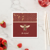 Serviette En Papier Be Kind Bee and Honeycomb sur la Bourgogne (En situation)