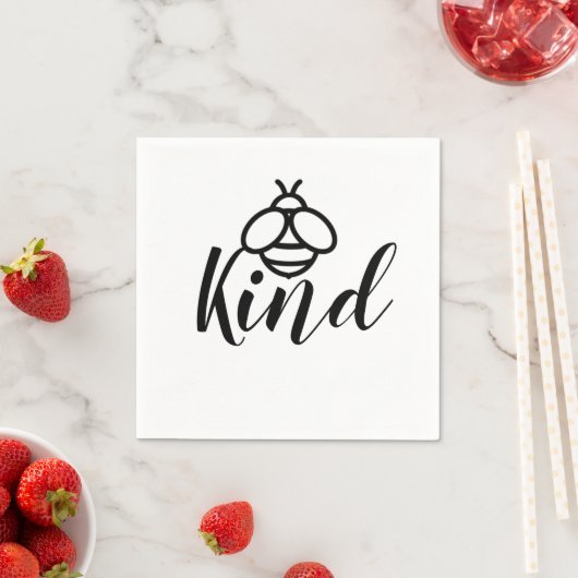 Serviette En Papier Be Kind simple jolie conception d'abeilles miel (En situation)