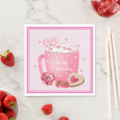 Serviette En Papier Be My Valentine Cocoa, Cookies and Sweets (En situation)